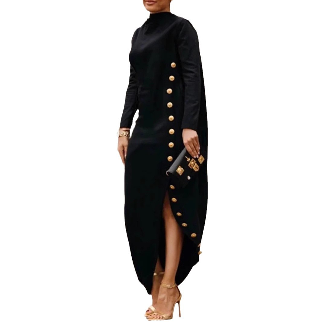 Robe décontractée fendue simple pour femme