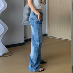 Jeans évasés style rétro américain pour femmes au printemps et à l'automne