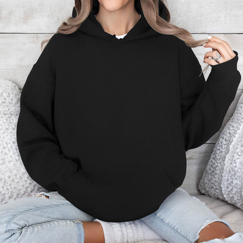 Chandail ample à capuchon multicolore pour femmes