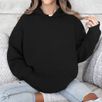 Chandail ample à capuchon multicolore pour femmes