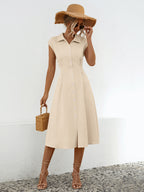 Robe chemise gilet pour femme