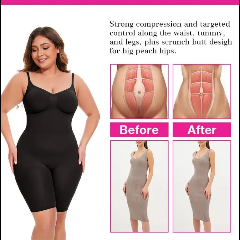 Dropship SEAMLESS Postpartum Abdomen Shapewear Sculpting Short Mid Thigh Slimming Body Shaper For Women Tummy Control Slimmer