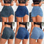 Mini-short en jean moulant pour femme