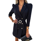 Robe Manteau De Costume Nouvelle Mode Avec Ceinture