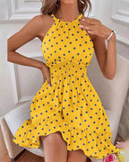 Robe décontractée à bretelles et imprimé floral, très prisée
