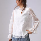 Chemise Mode Femme Broderie Creuse
