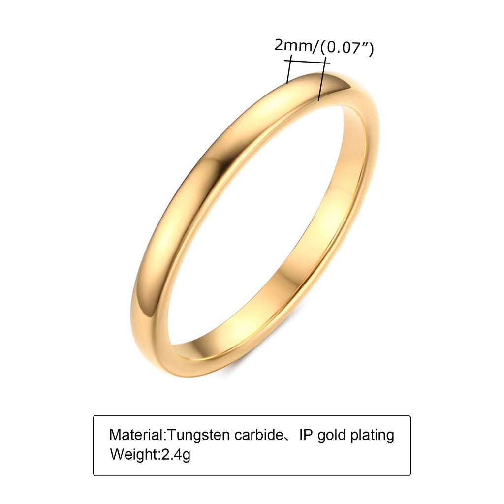Bagues de couple en acier tungstène cercle uni brillant pour hommes et femmes