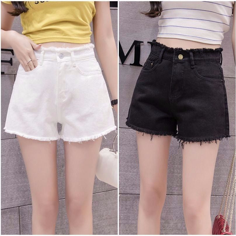 Shorts en jean taille haute pour femme - Style été