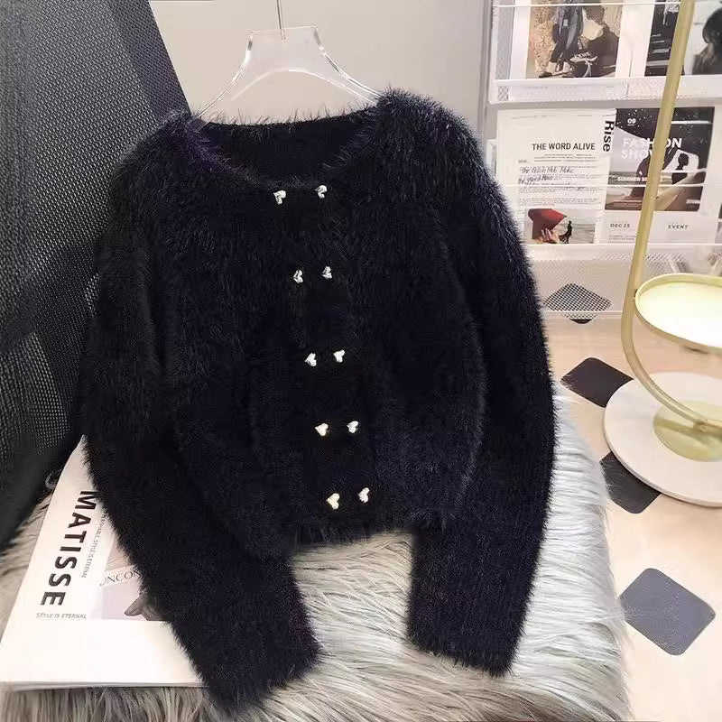 Manteau cardigan tricoté pour femme