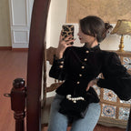 Chemisier en dentelle de velours de style royal français pour femmes