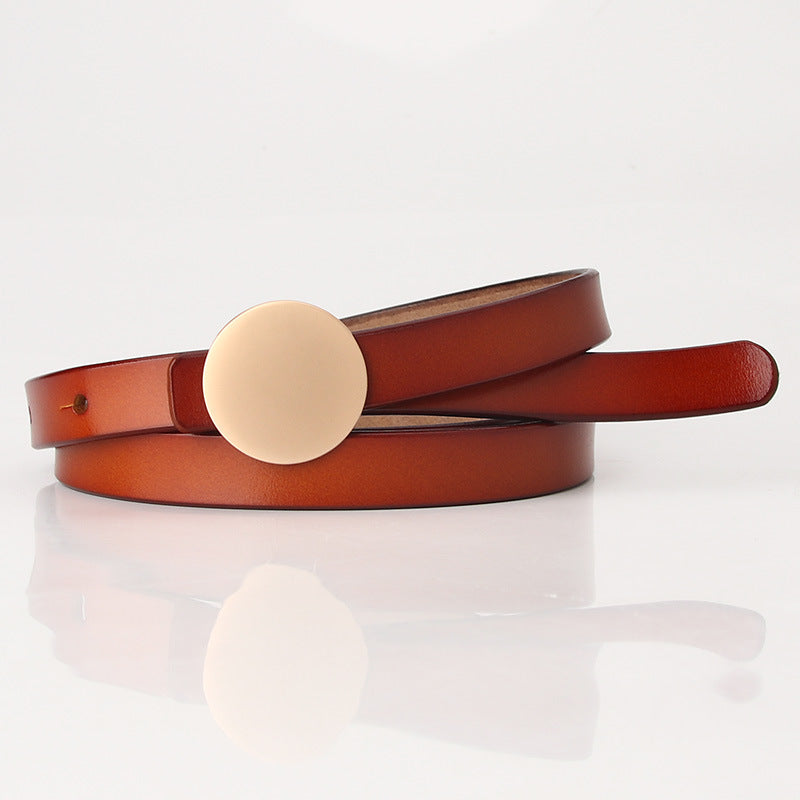 La nouvelle version coréenne de la ceinture fine tout-aller pour femme