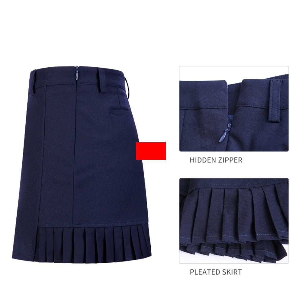 Jupe de golf plissée et ample pour femme