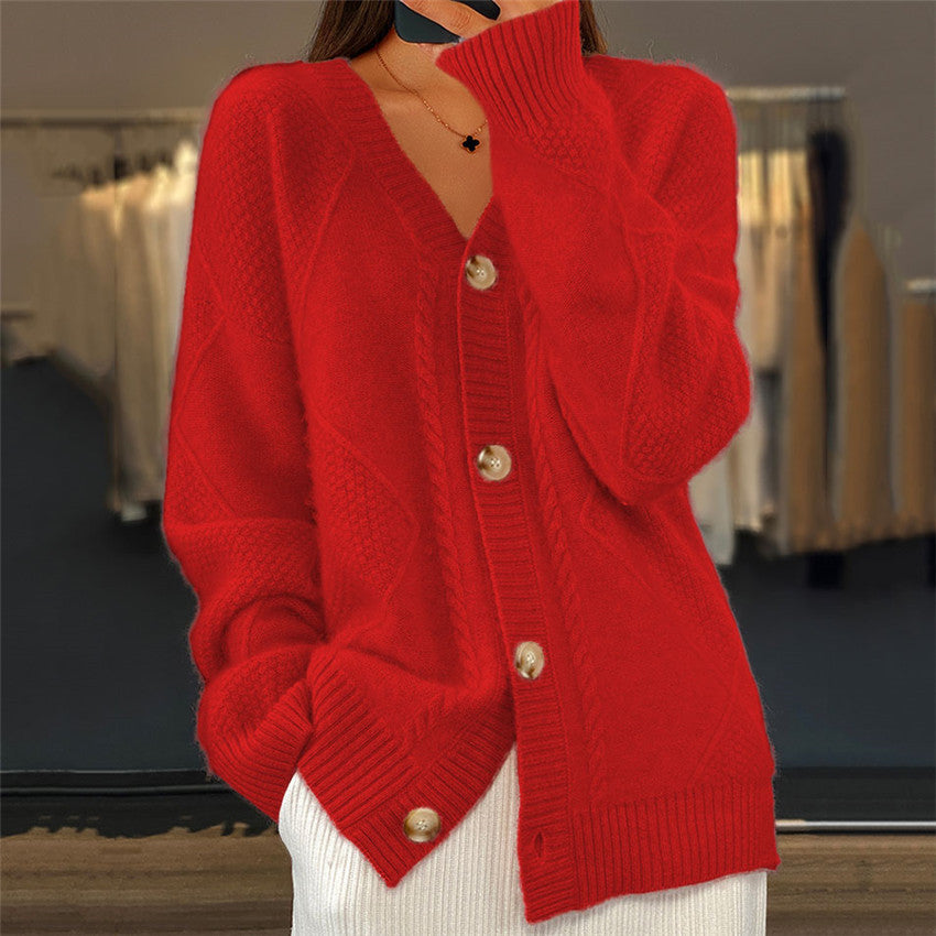 Manteau pull en brocart tendance pour femme