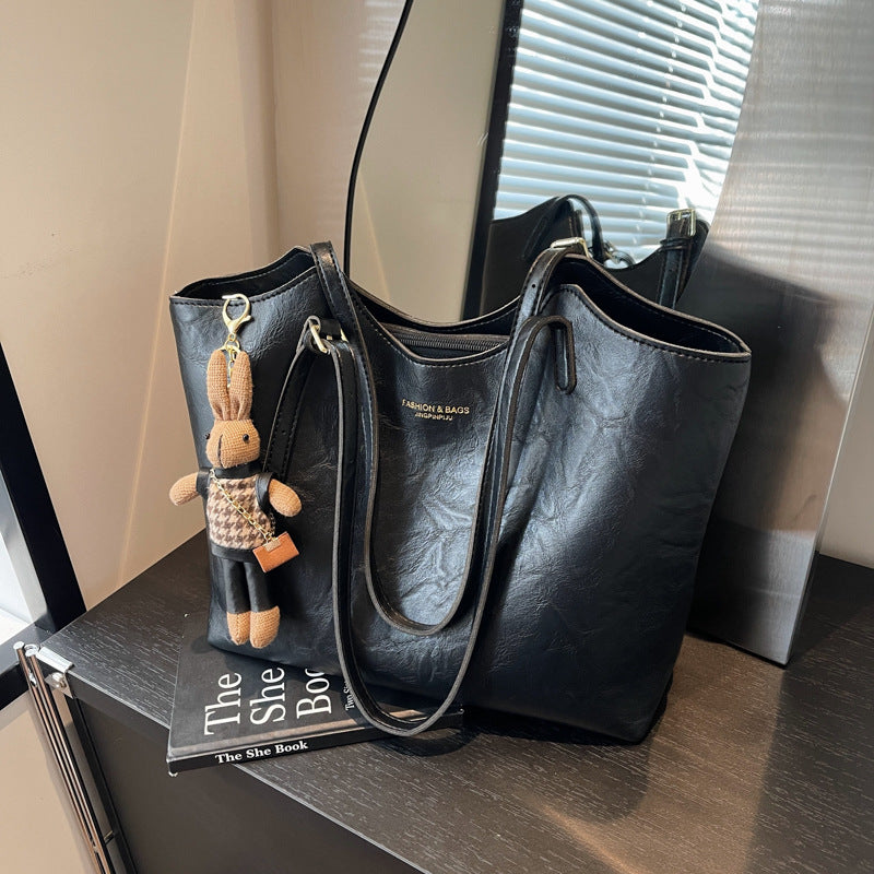 Sac cabas texturé simple et polyvalent pour femme