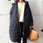 Manteau à capuche en coton à losanges, nouveau, pour femme, collection automne et hiver
