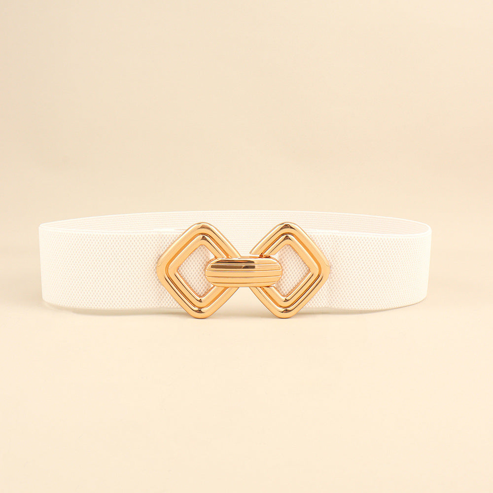Décoration de joint de taille large pour femme avec ceinture élastique