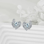 Boucles d'oreilles clous cœur élégantes et raffinées, bijoux de haute qualité pour femmes