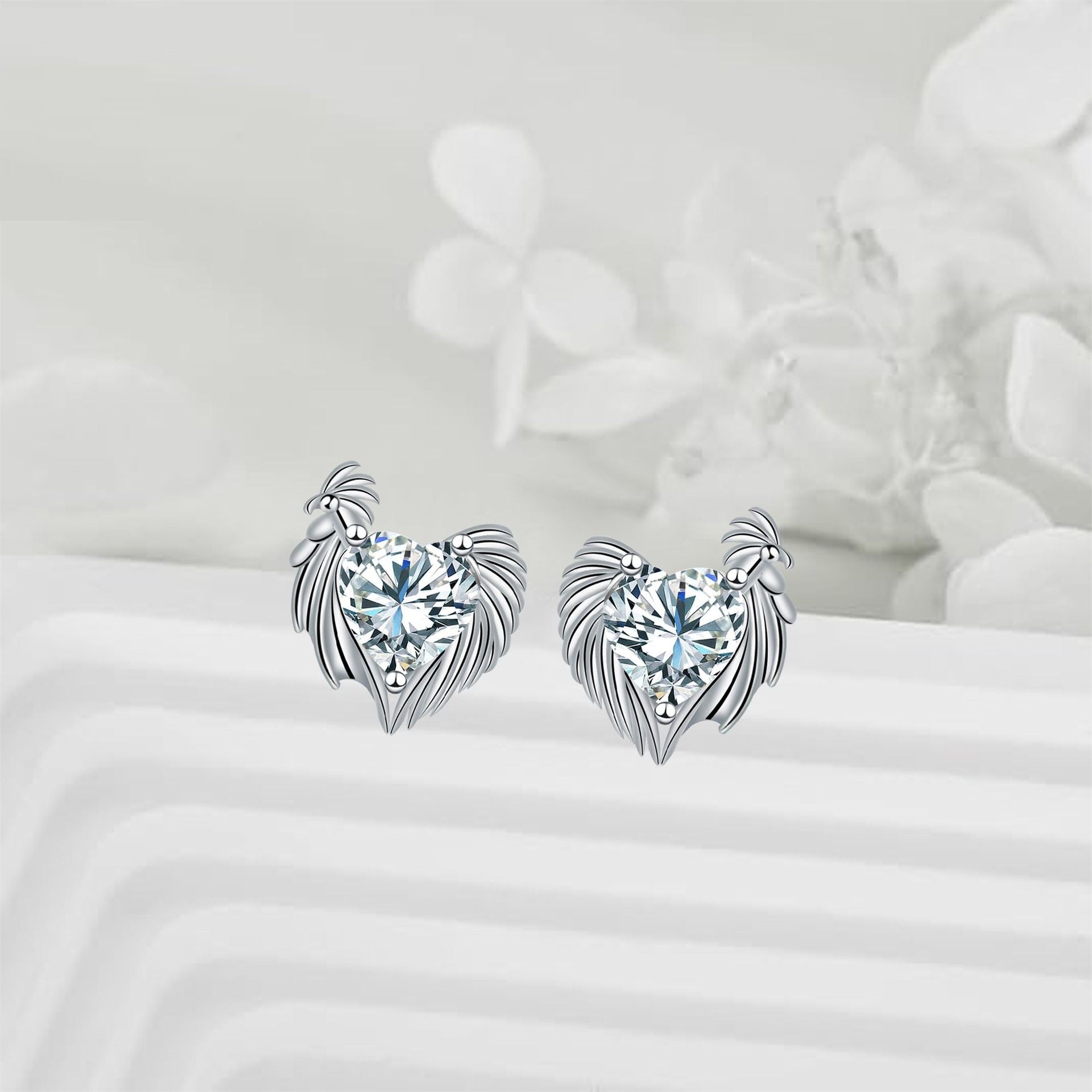 Boucles d'oreilles clous cœur élégantes et raffinées, bijoux de haute qualité pour femmes