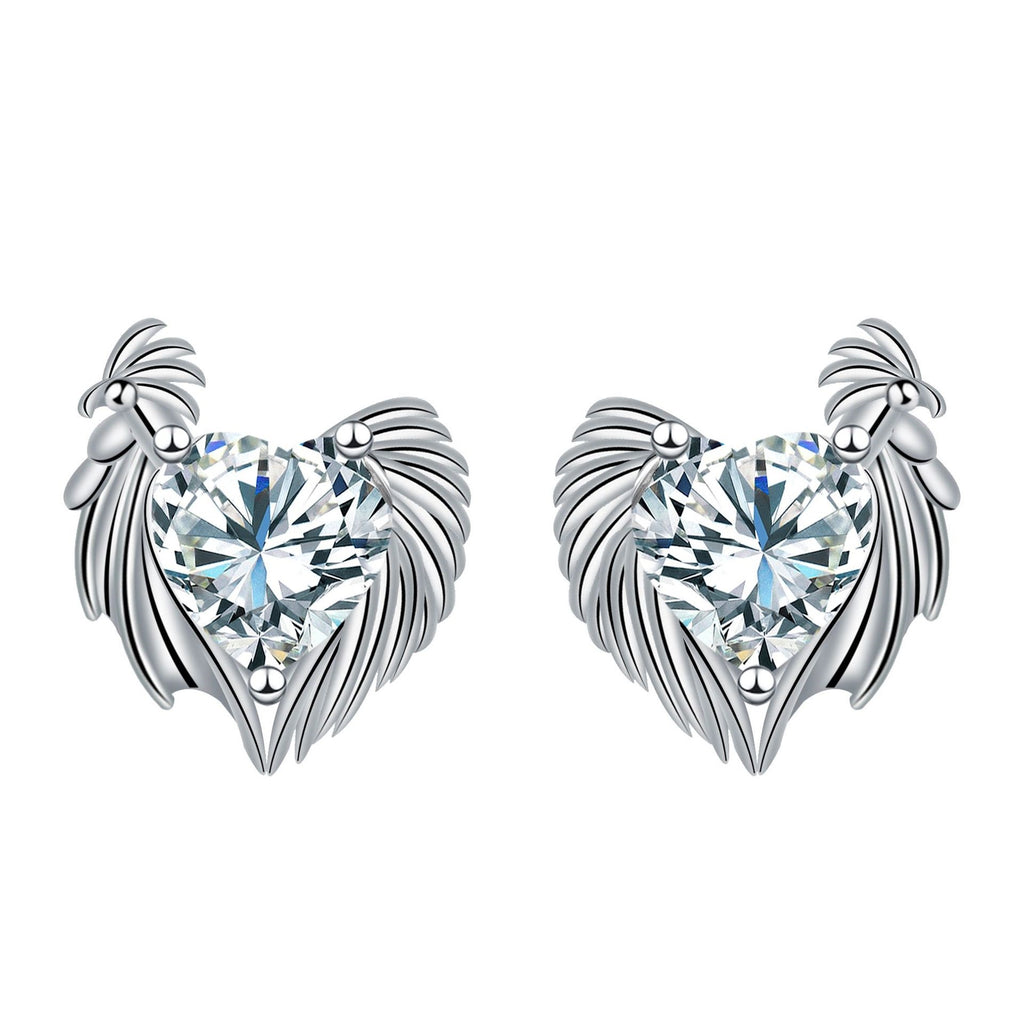 Boucles d'oreilles clous cœur élégantes et raffinées, bijoux de haute qualité pour femmes