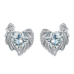 Boucles d'oreilles clous cœur élégantes et raffinées, bijoux de haute qualité pour femmes