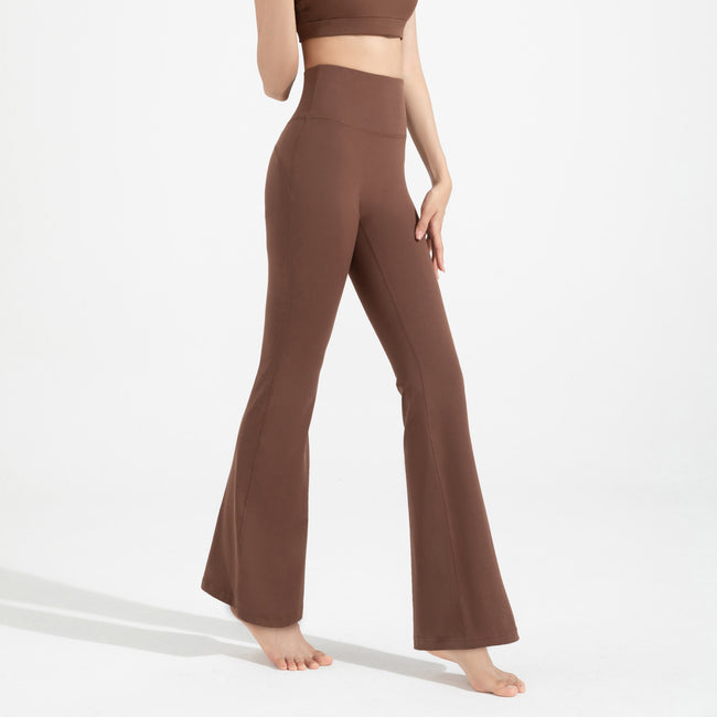 Pantalon de yoga pattes d'éléphant antibactérien en lycra pour femme Hover Image