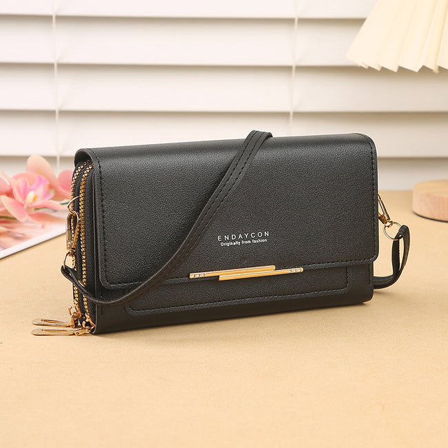 Sac bandoulière multifonctionnel Pochette mi-longue et porte-monnaie Hover Image